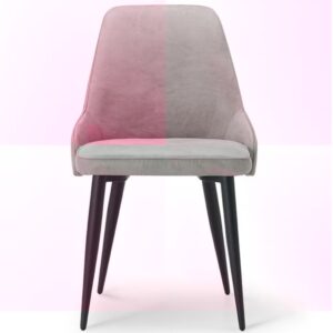 ARIA Light Grey Suede-Look Dining Chair