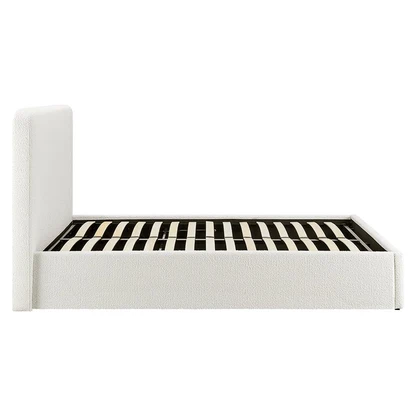 Ascot Bouclé Ottoman Storage Bed - Off White - Image 5