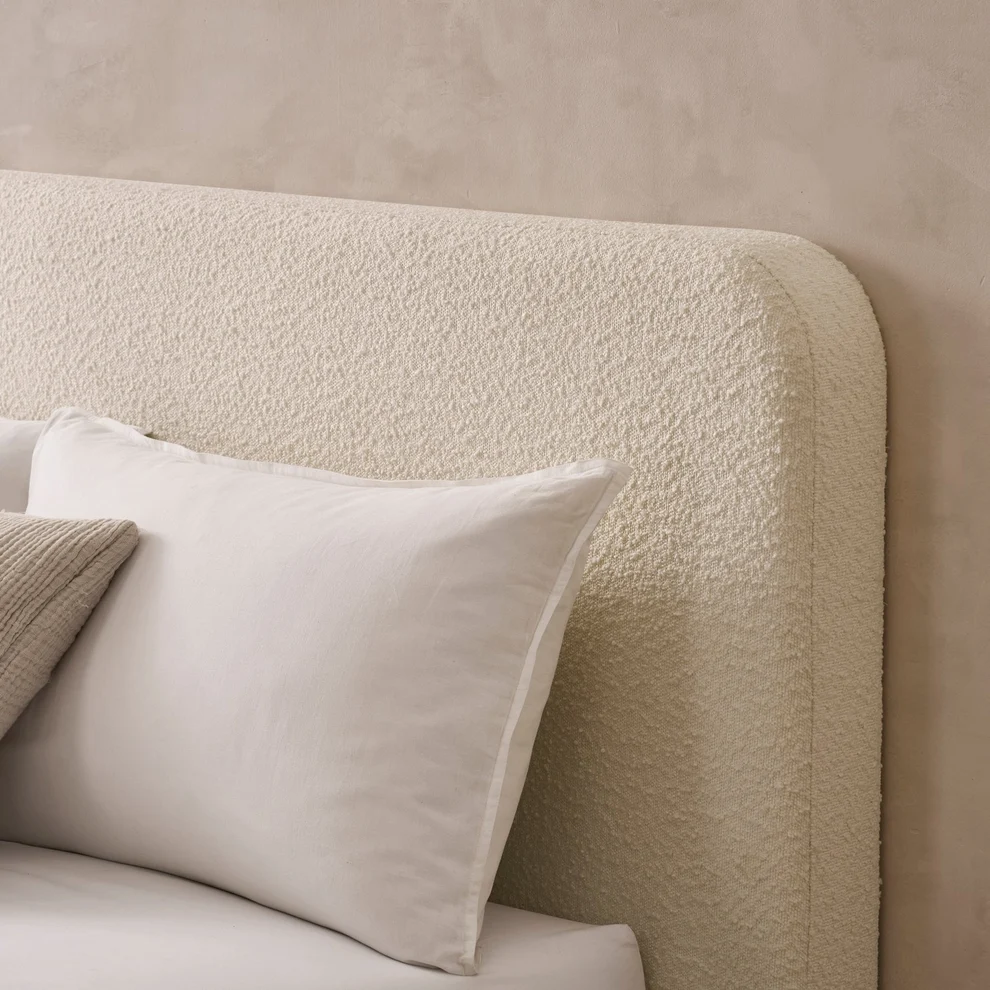 Ascot Bouclé Ottoman Storage Bed - Off White - Image 4