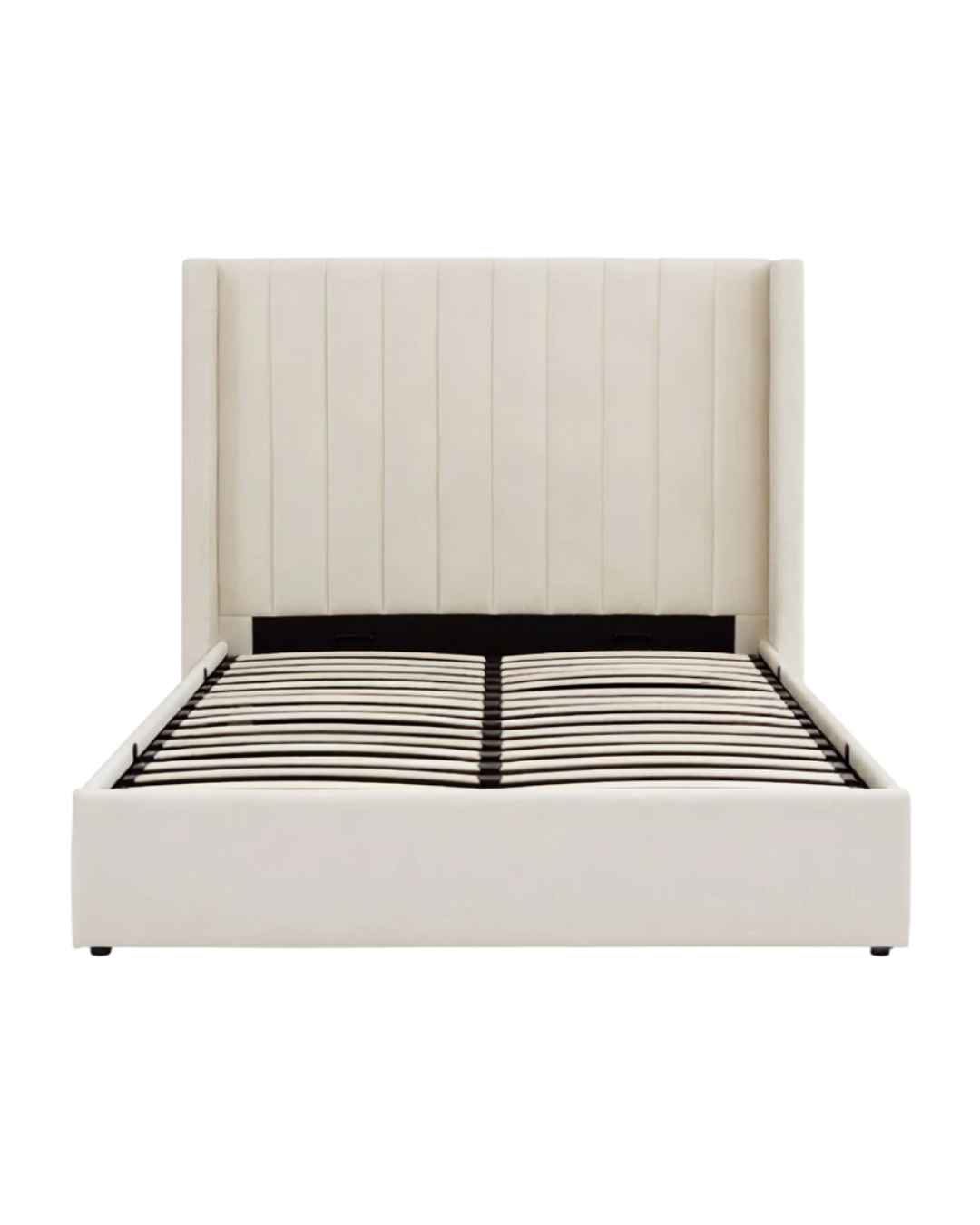 madison ottoman storage velvet bed ecru 3